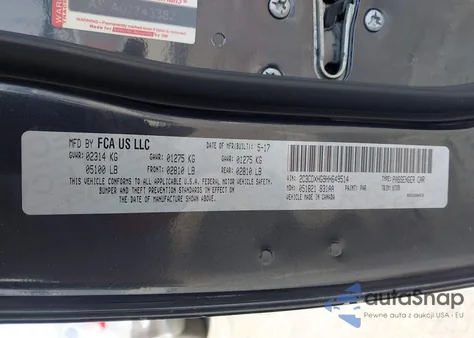 2017 Dodge Charger Sxt Rwd z USA, uszkodzony, nr VIN 2C3CDXHG9HH649514